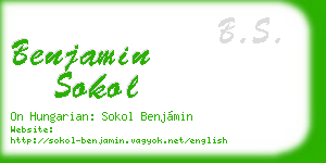 benjamin sokol business card